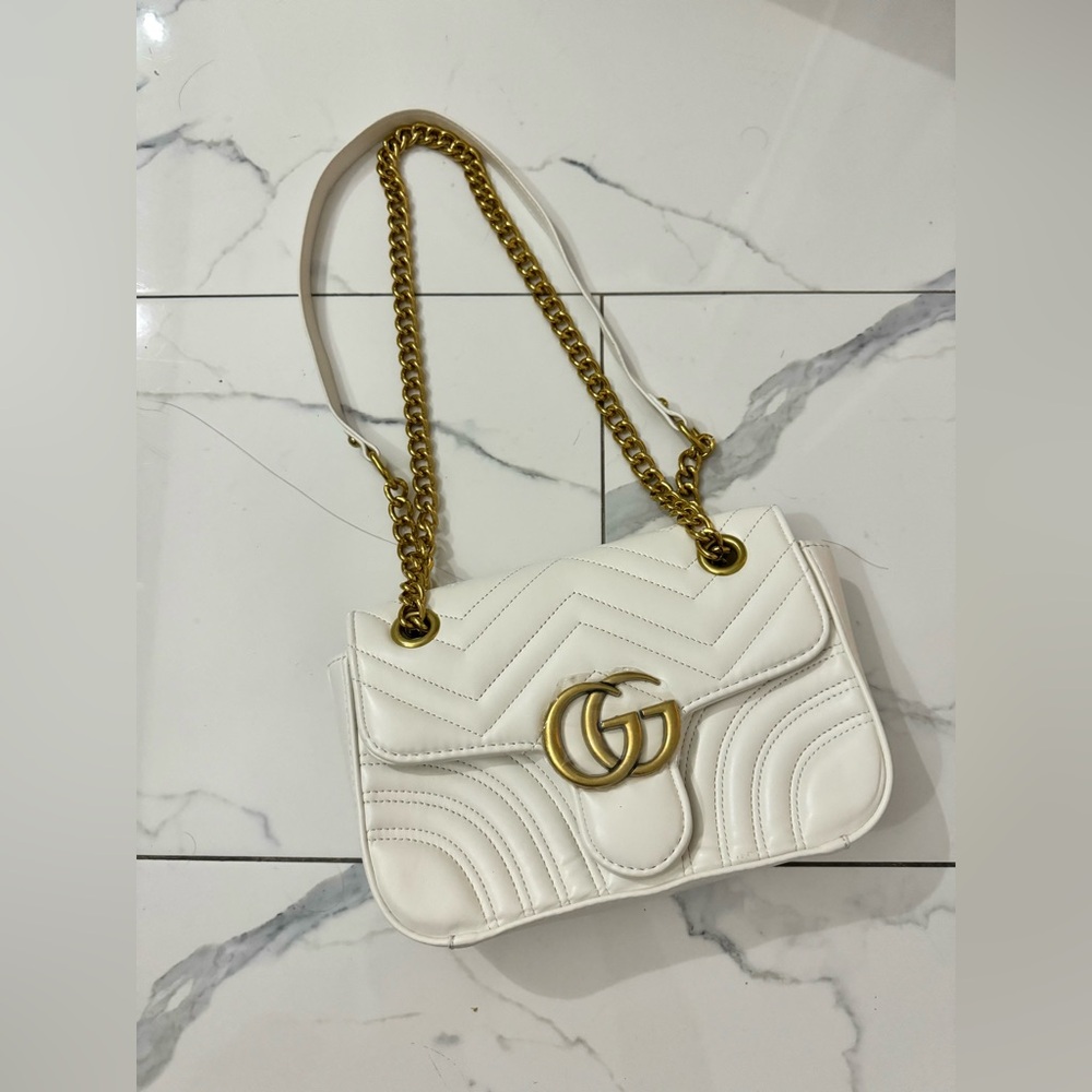 White crossbody purse
